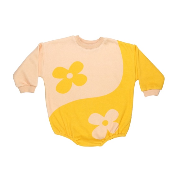 Yin Yang Daisy Bubble Romper - Picture 9 of 11